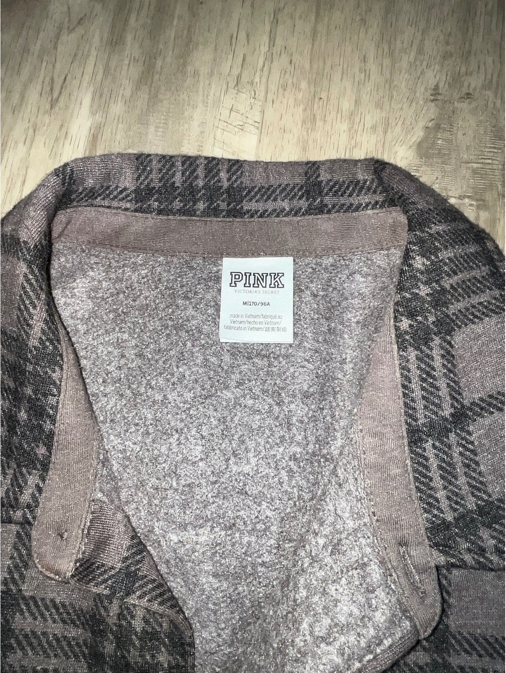 PINK Victoria's Secret Brown Plaid Button-Up Shirt - Picture 2 of 4